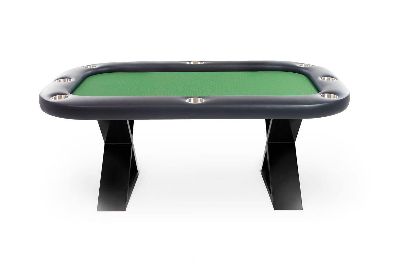 Helmsley Poker Table with Full Armrest with Black Dining Top