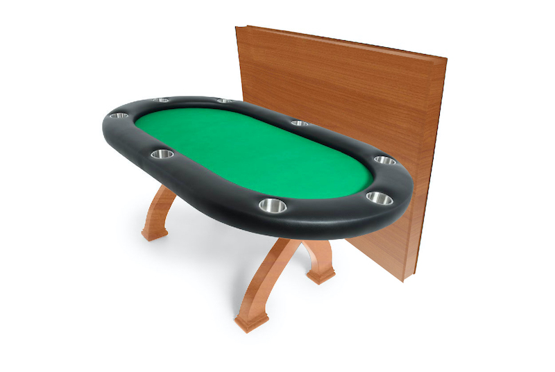 X2 Mini Poker Table with Full Armrest (Cherry Wood)-Includes Free Matching Dining Top