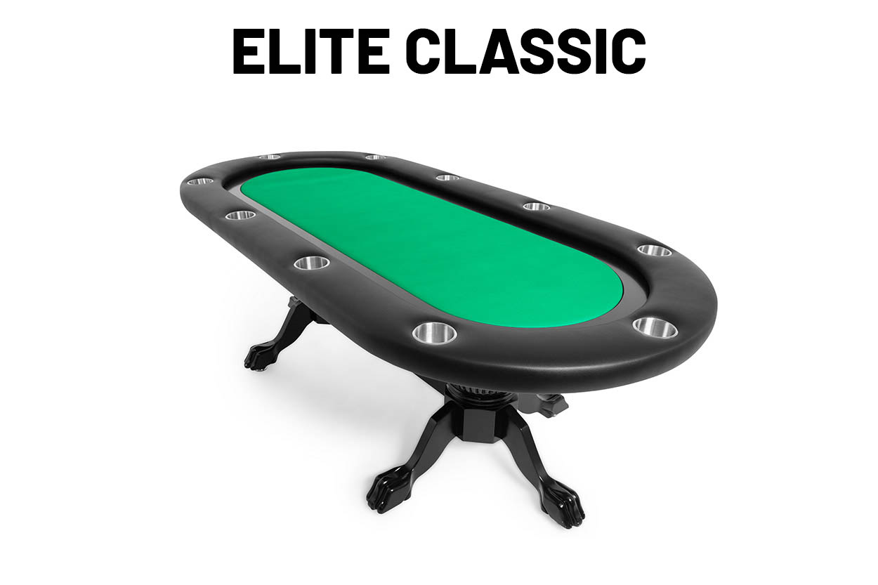 Wood Poker Tables With Wooden Legs, The Elite More