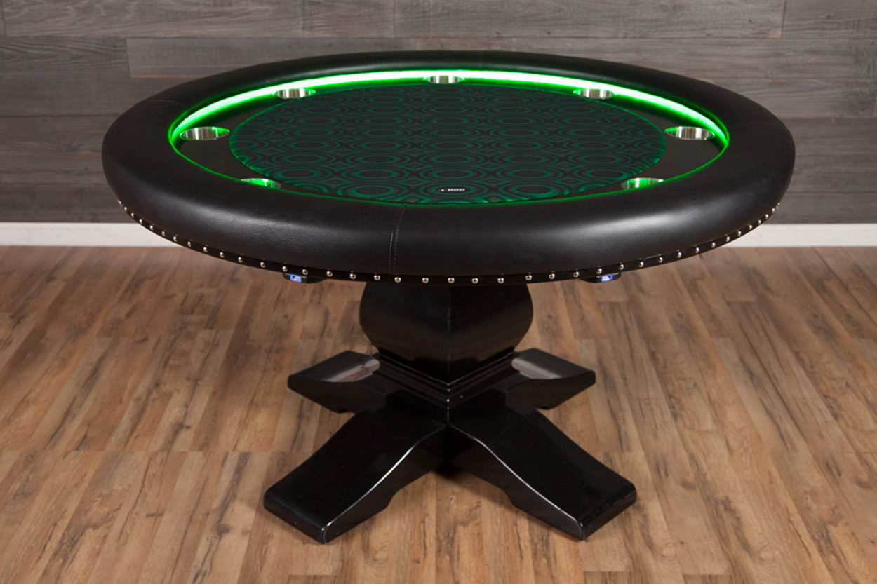 Round Poker Table With LED Lights The Ginza