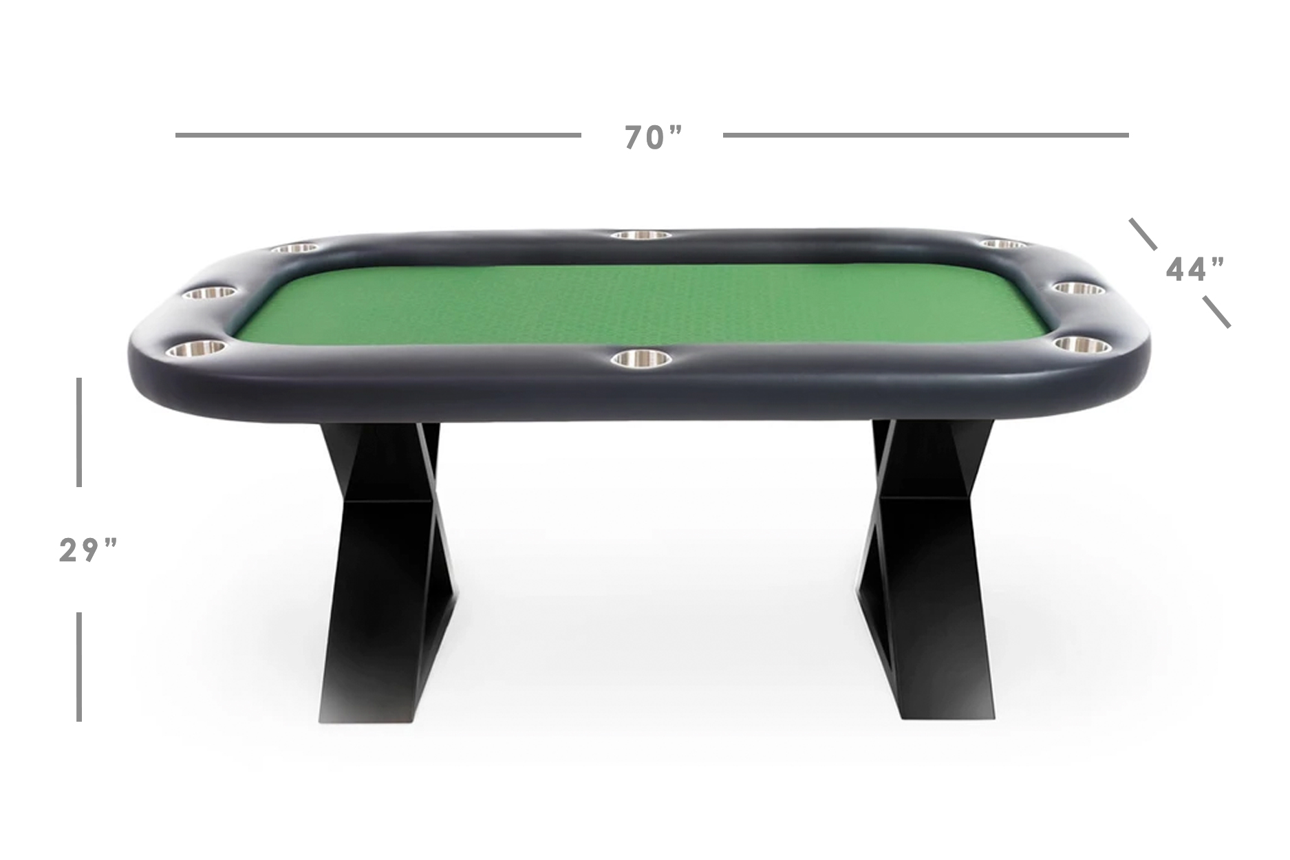 BBO Poker Helmsley Poker Table for 8 Players Includes Matching Dining Top 72 x 46-Inch