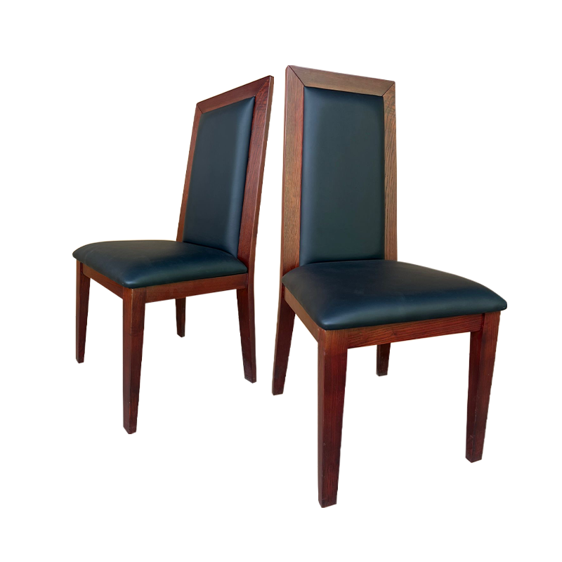 2 Dining Chairs Dark Mahogany Combo