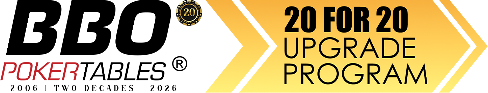 BBO Poker Tables 20th Anniversary Logo