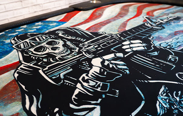 Custom felt Poker Table playing surface