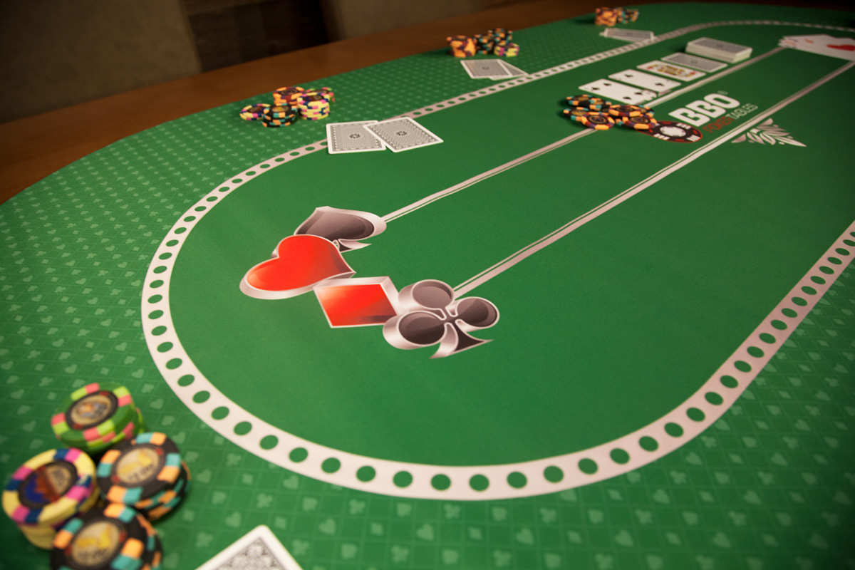 Portable Poker Party Mat - Green (4)