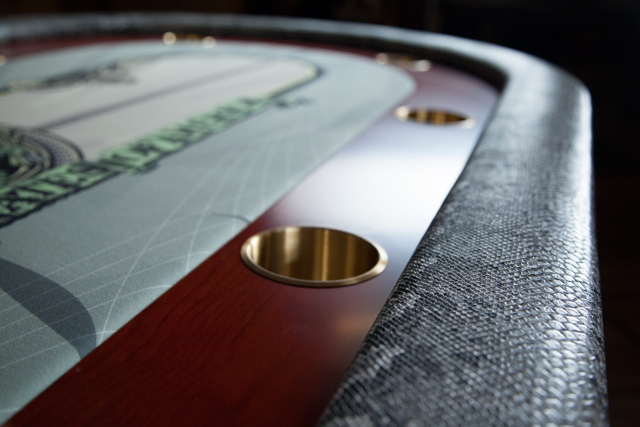 "The Mint" iShowroom Custom Rockwell Poker Game Table W/ "The Mint" 500 Pc. Chip Set (3)
