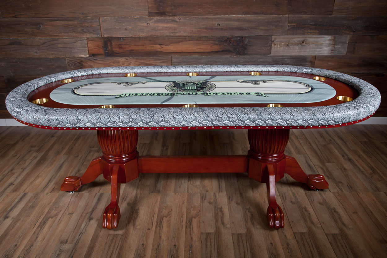 "The Mint" iShowroom Custom Rockwell Poker Game Table W/ "The Mint" 500 Pc. Chip Set (1)