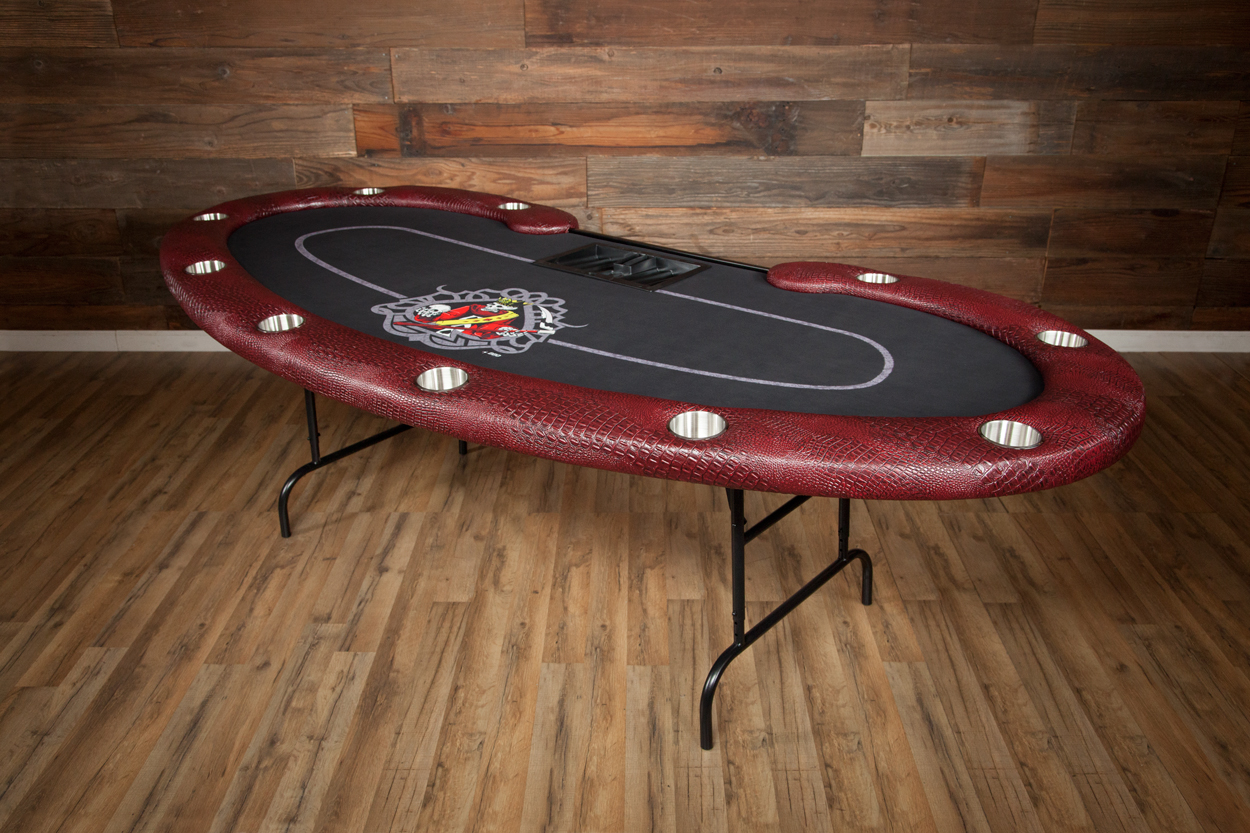 "Bone Collector" iShowroom Custom Prestige Folding Poker Table (1)
