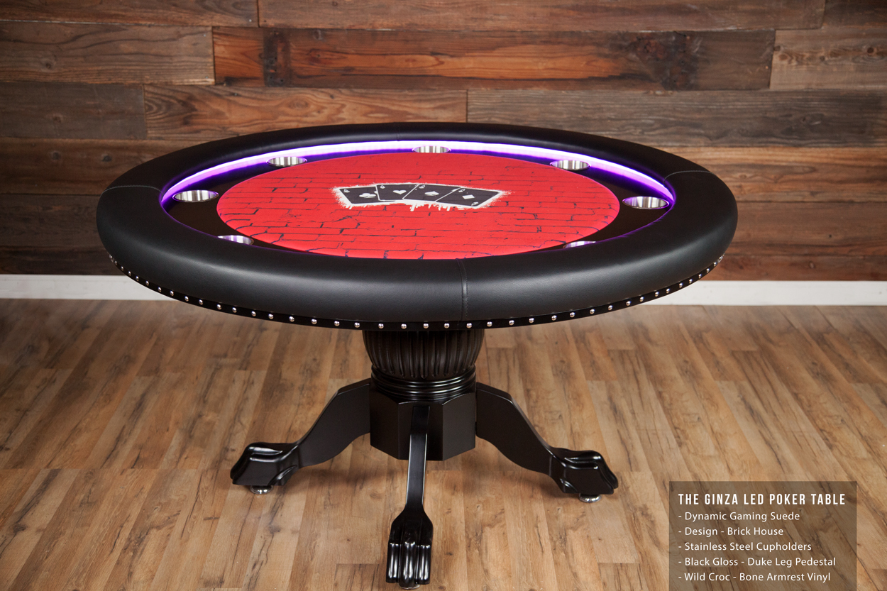 Round Poker Table With LED Lights The Ginza