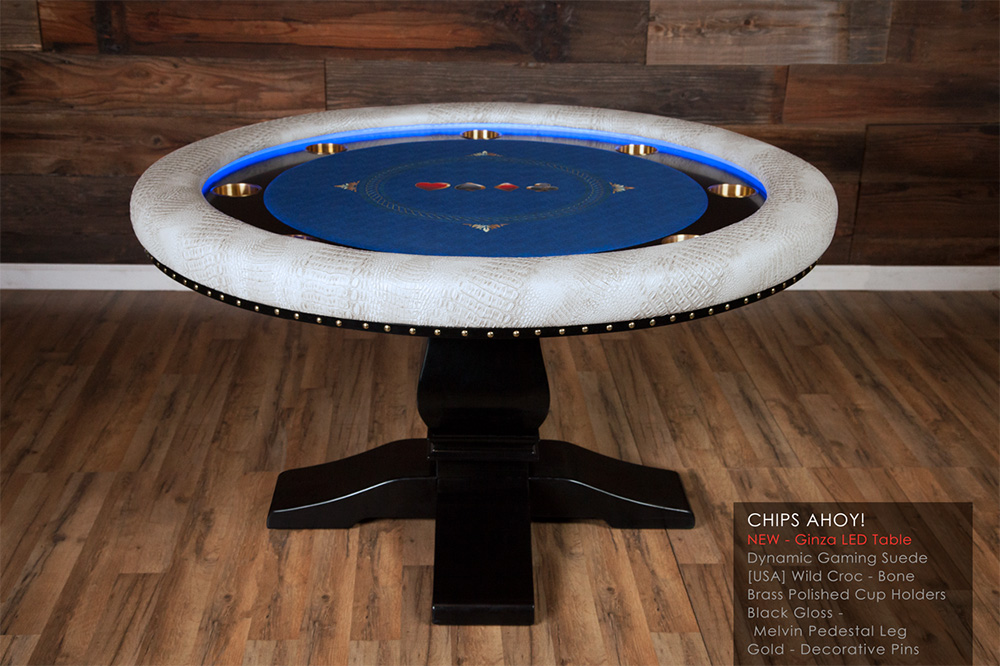 Round Poker Table With LED Lights The Ginza