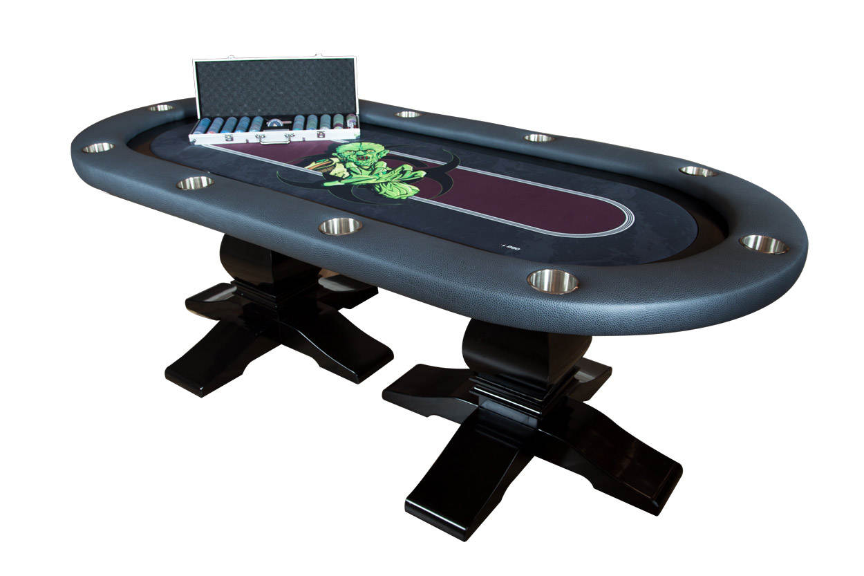 "The Undead" iShowroom Custom Elite Poker Game Table W/ "No Brainer" 500 Pc. Chip Set (0)