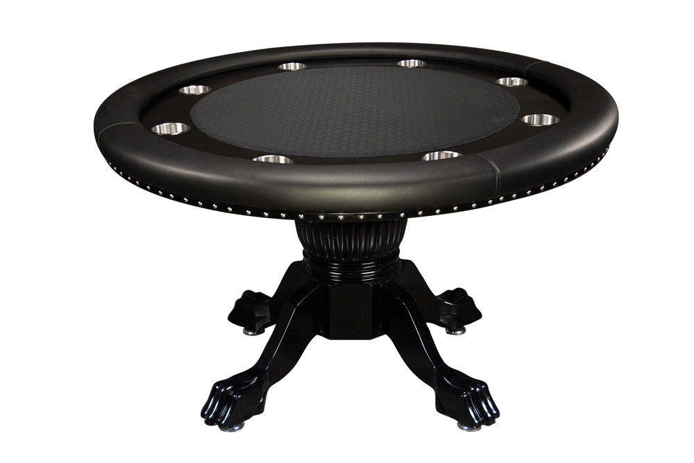 The Nighthawk Poker Table  with Black Flat Racerack