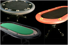 Various poker table sizes and shapes