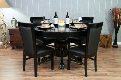 Classic Dining Poker Chairs - Black