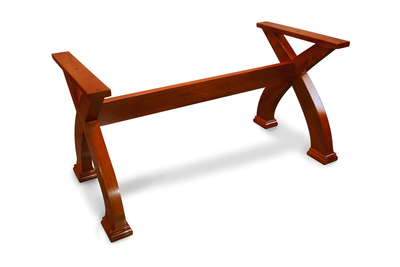 X2 Pedestal Leg Set with Beam-Mahogany